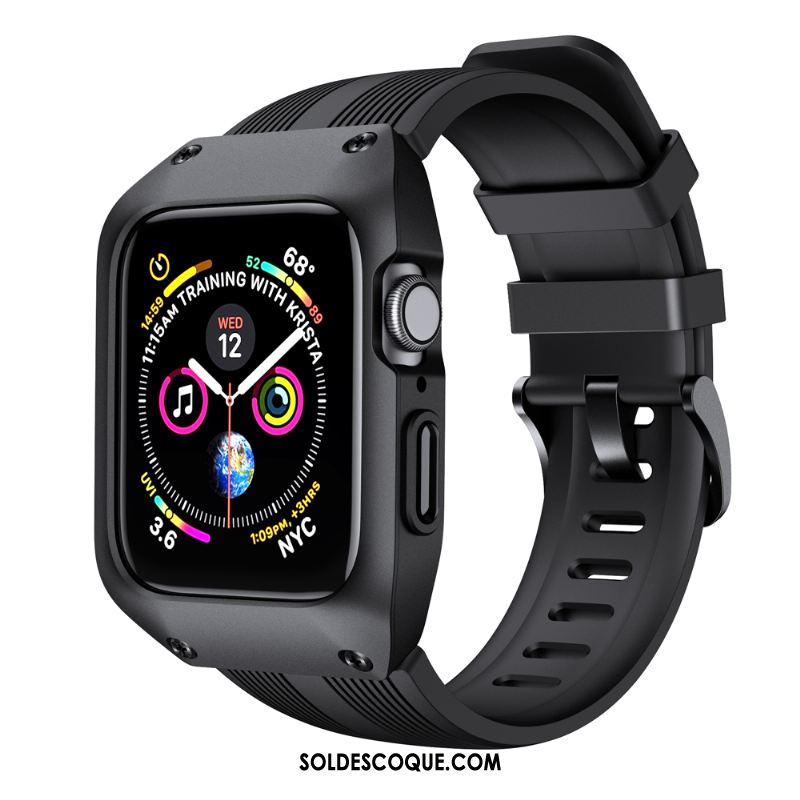 Coque Apple Watch Series 4 Étui Créatif Sport Incassable Vert Pas Cher