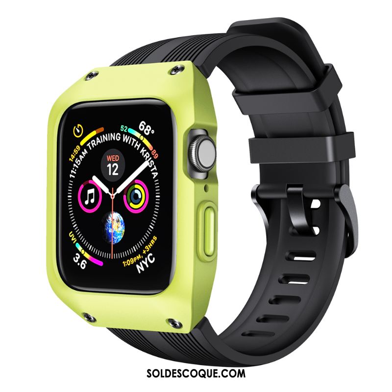 Coque Apple Watch Series 4 Étui Créatif Sport Incassable Vert Pas Cher