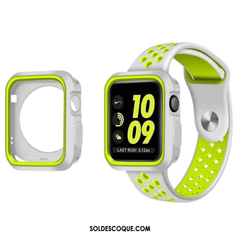 Coque Apple Watch Series 5 Refroidissement Étui Blanc Silicone Protection Pas Cher