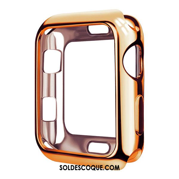 Coque Apple Watch Series 5 Rouge Placage Fluide Doux Transparent Très Mince Soldes