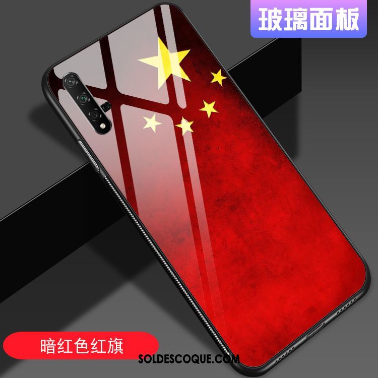 Coque Honor 20 Nouveau Incassable Tendance Verre Rouge Soldes