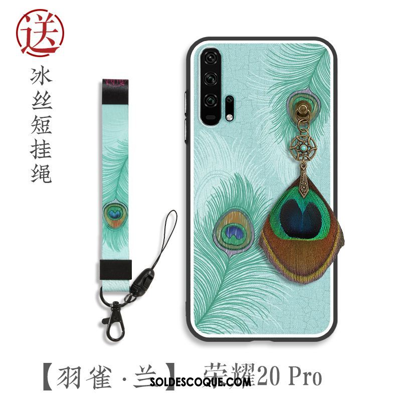 Coque Honor 20 Pro Difficile Ornements Suspendus Tout Compris Luxe Paon Soldes