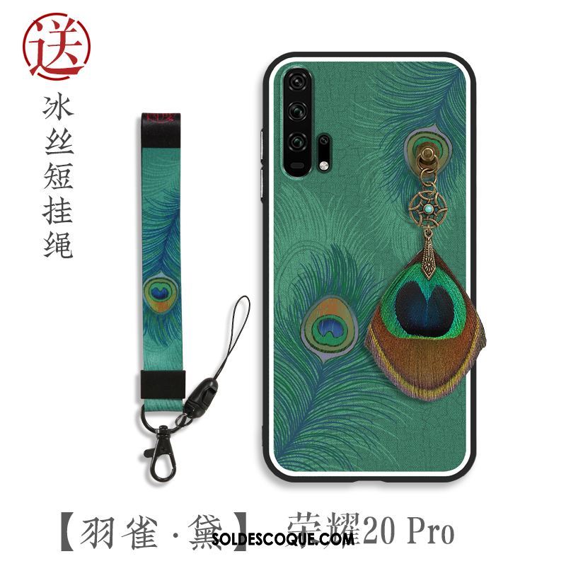 Coque Honor 20 Pro Difficile Ornements Suspendus Tout Compris Luxe Paon Soldes