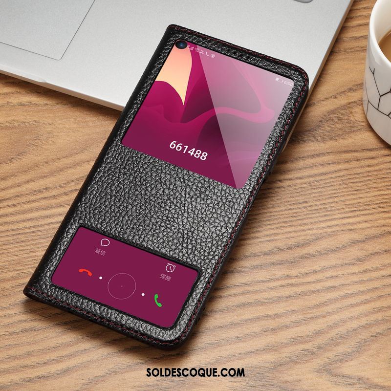 Coque Honor 20 Pro Dormance Étui En Cuir Cuir Véritable Incassable Rouge En Ligne