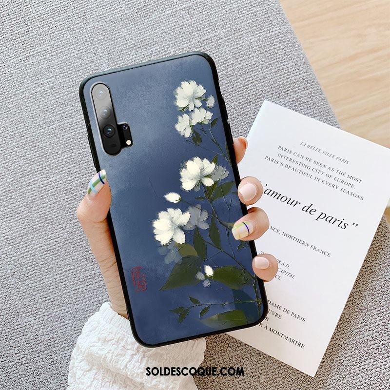 Coque Honor 20 Pro Délavé En Daim Incassable Art Gaufrage Tout Compris En Ligne