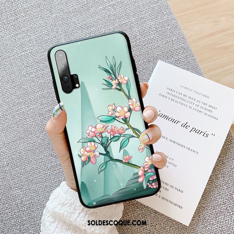 Coque Honor 20 Pro Délavé En Daim Incassable Art Gaufrage Tout Compris En Ligne