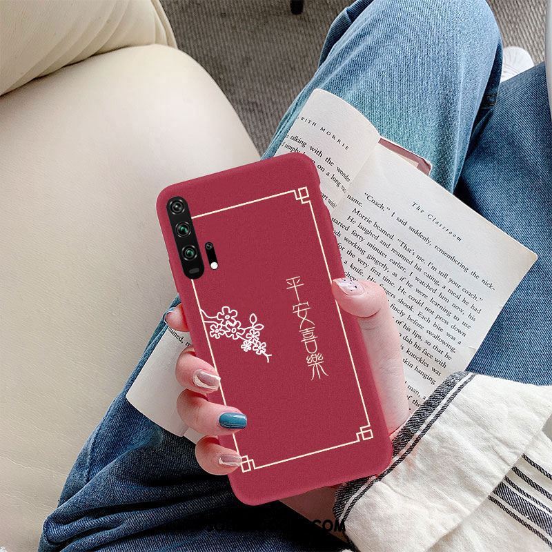 Coque Honor 20 Pro Nouveau Délavé En Daim Rouge Incassable Tout Compris France