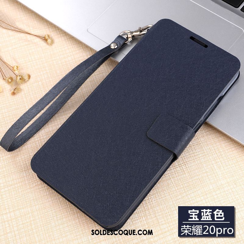 Coque Honor 20 Pro Protection Difficile Tout Compris Étui En Cuir Bleu France