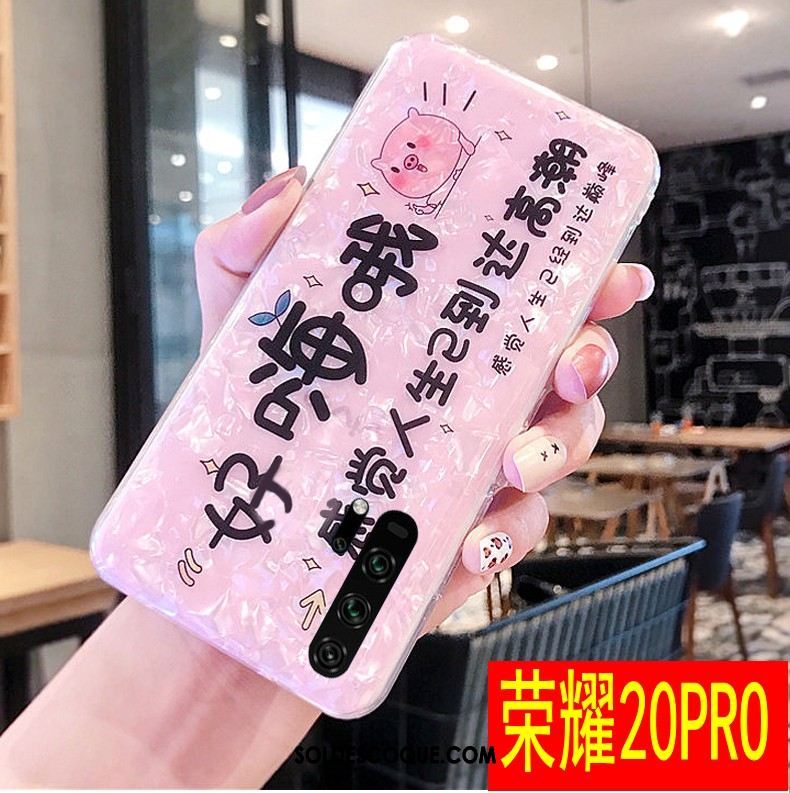 Coque Honor 20 Pro Tendance Personnalité Net Rouge Rose Coquille Pas Cher