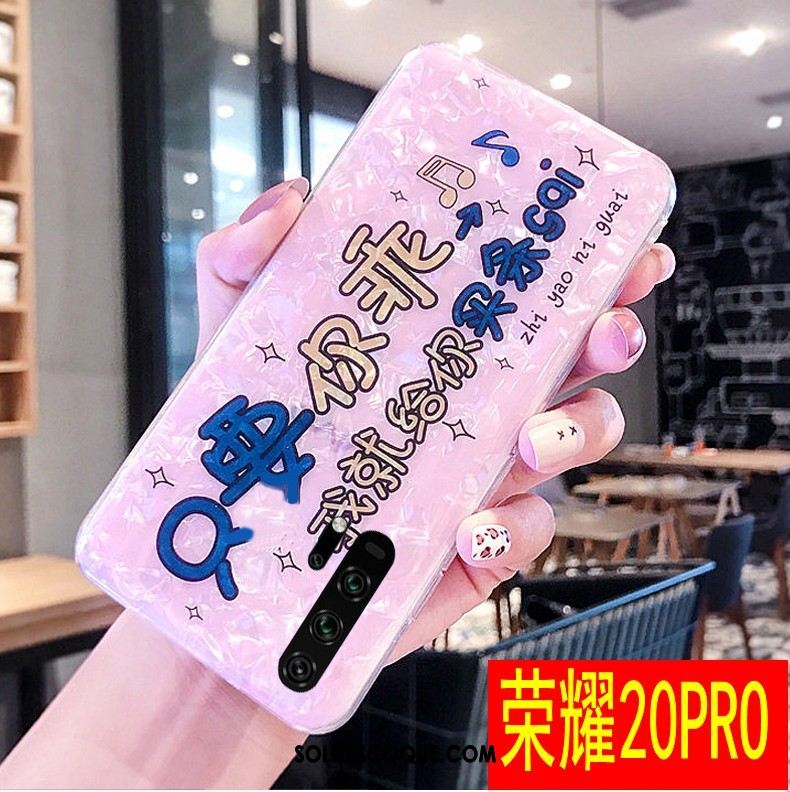 Coque Honor 20 Pro Tendance Personnalité Net Rouge Rose Coquille Pas Cher