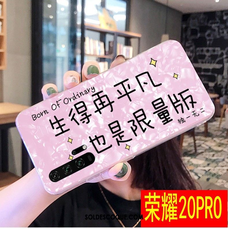 Coque Honor 20 Pro Tendance Personnalité Net Rouge Rose Coquille Pas Cher