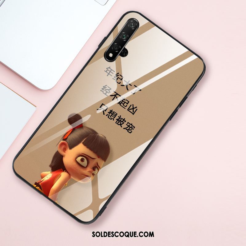 Coque Honor 20 Silicone Net Rouge Créatif Tendance Personnalité Pas Cher