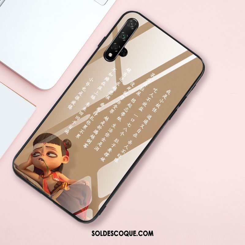 Coque Honor 20 Silicone Net Rouge Créatif Tendance Personnalité Pas Cher