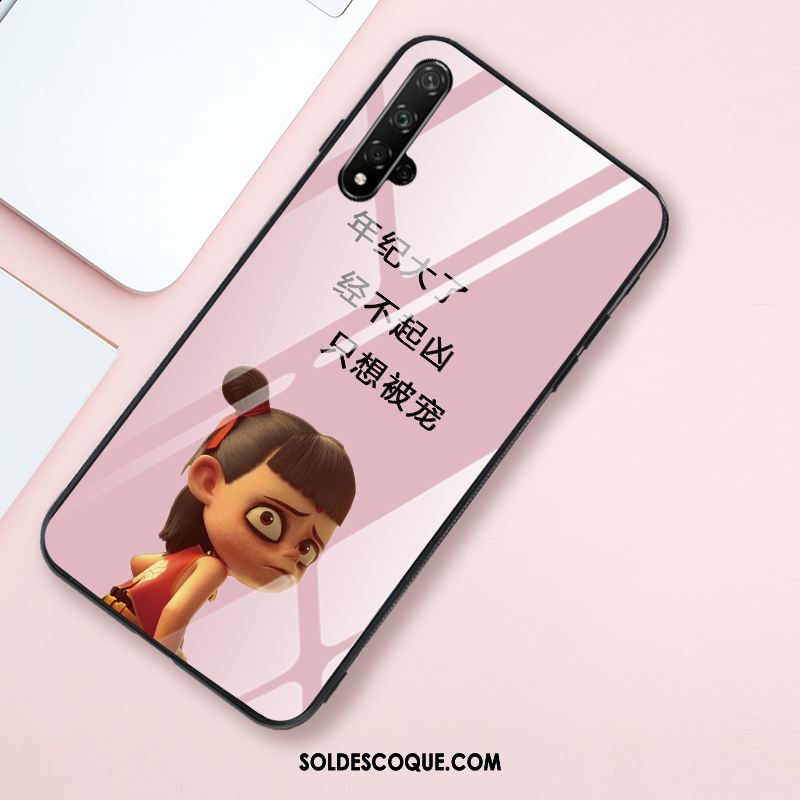 Coque Honor 20 Silicone Net Rouge Créatif Tendance Personnalité Pas Cher