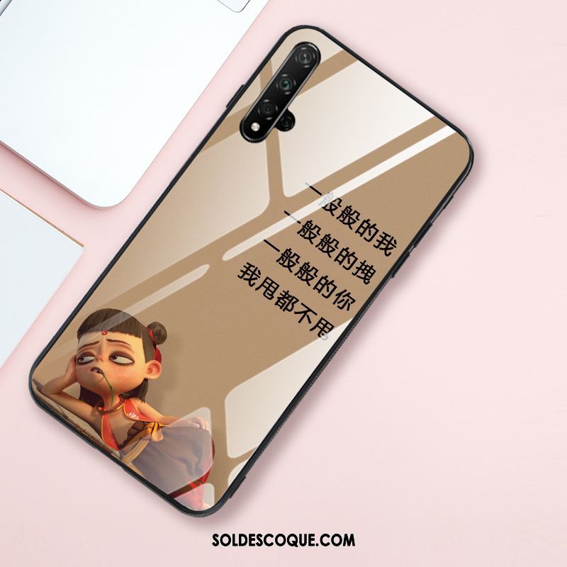 Coque Honor 20 Silicone Net Rouge Créatif Tendance Personnalité Pas Cher