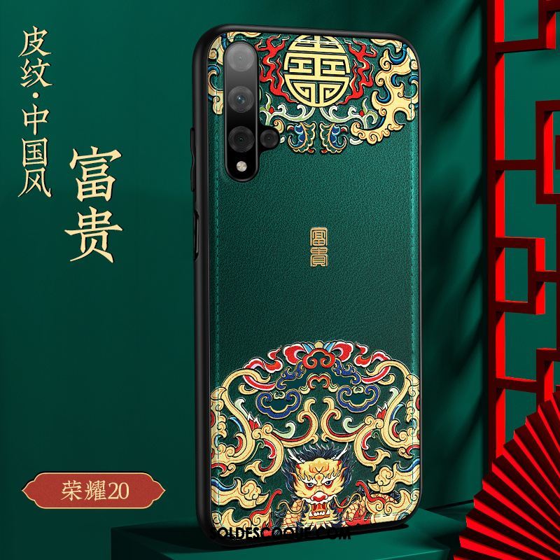 Coque Honor 20 Étui Gaufrage Style Chinois Incassable Protection Housse Soldes