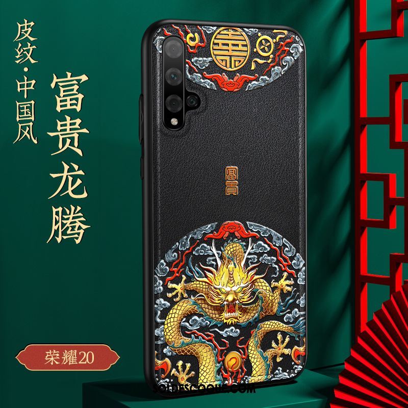 Coque Honor 20 Étui Gaufrage Style Chinois Incassable Protection Housse Soldes