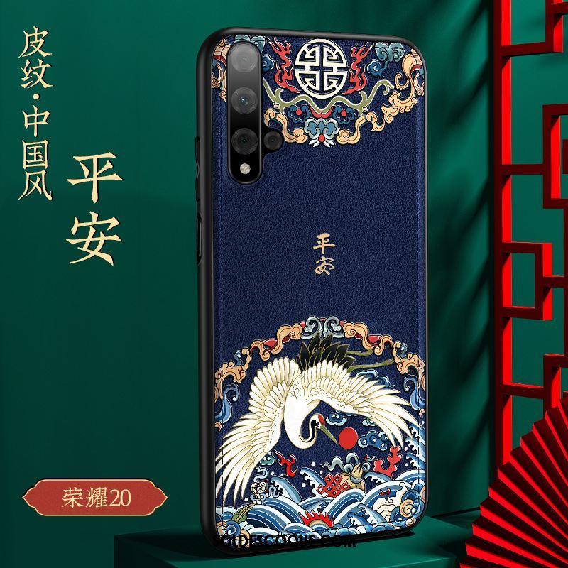 Coque Honor 20 Étui Gaufrage Style Chinois Incassable Protection Housse Soldes