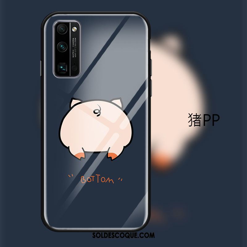 Coque Honor 30 Pro Verre Rose Dessin Animé Canard Tendance Pas Cher