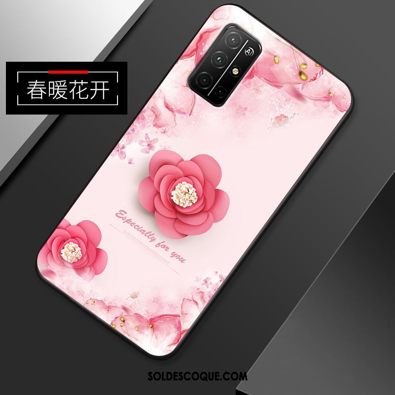 Coque Honor 30s Créatif Silicone Rose Protection Personnalité Soldes