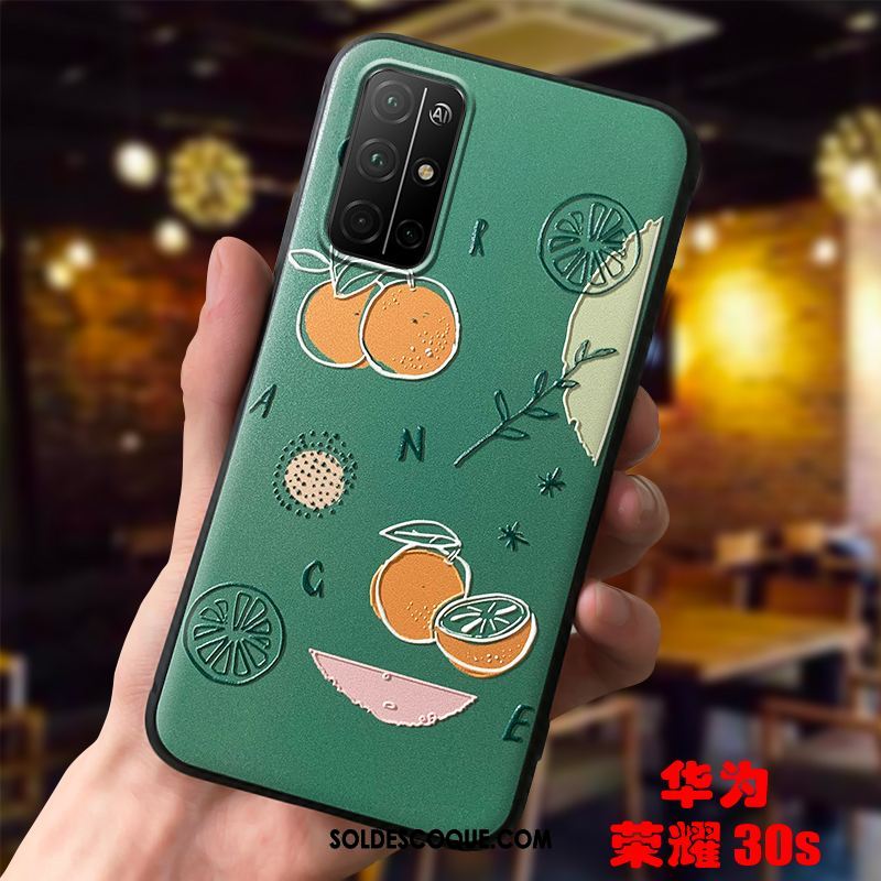 Coque Honor 30s Gaufrage Légères Incassable Vert Tout Compris En Ligne