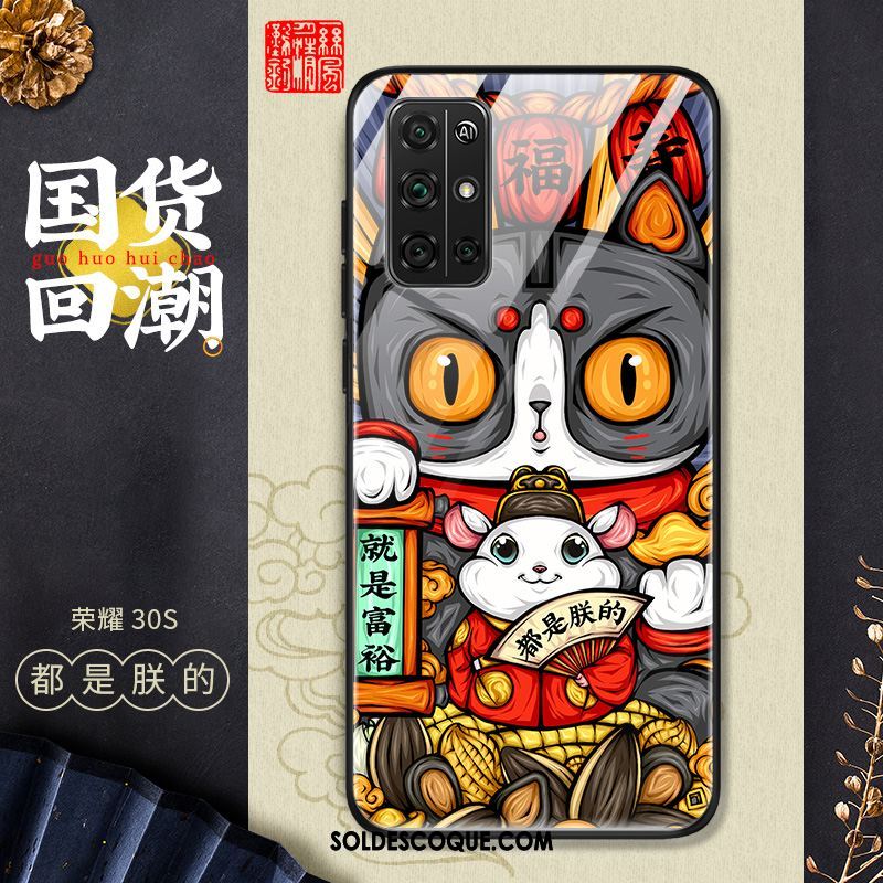 Coque Honor 30s Personnalité Étui Tout Compris Délavé En Daim Verre En Vente