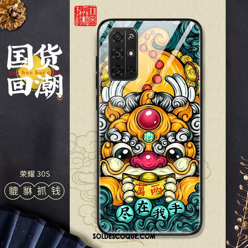 Coque Honor 30s Personnalité Étui Tout Compris Délavé En Daim Verre En Vente