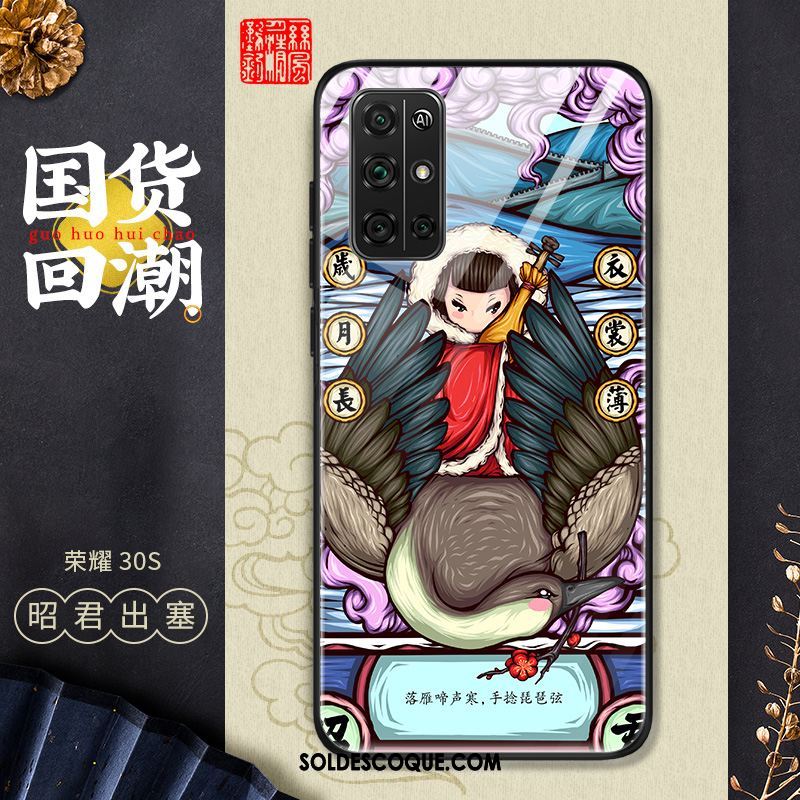 Coque Honor 30s Personnalité Étui Tout Compris Délavé En Daim Verre En Vente