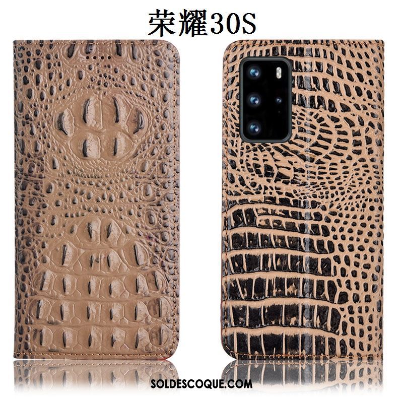 Coque Honor 30s Étui En Cuir Téléphone Portable Bleu Protection Tout Compris Housse Pas Cher