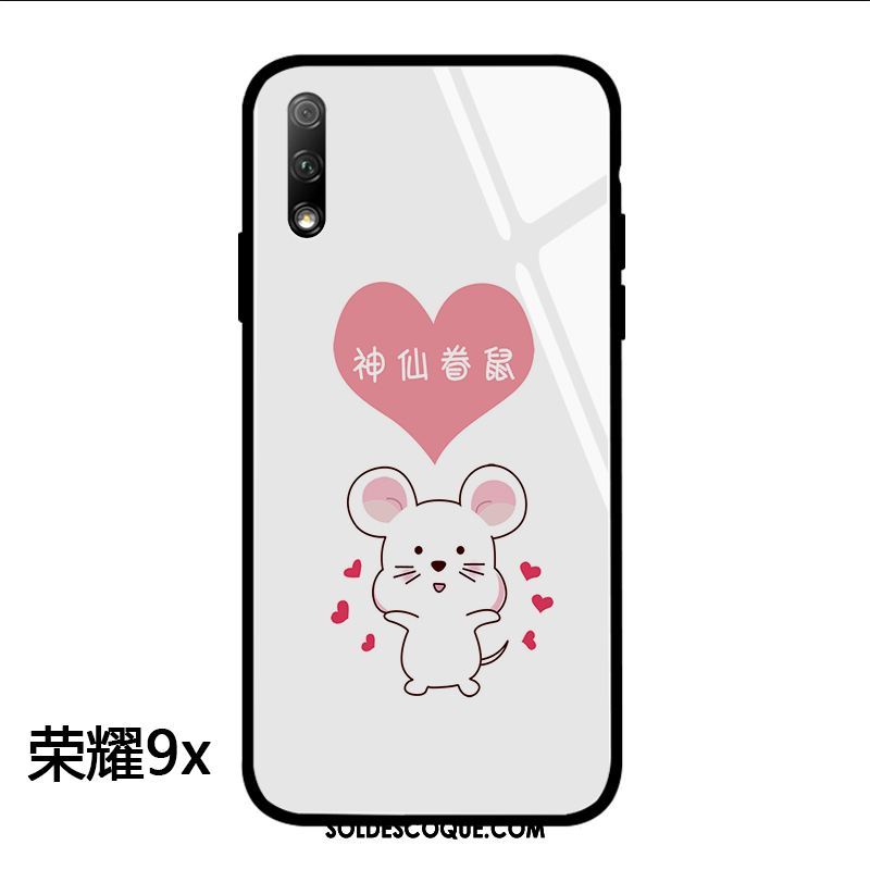 Coque Honor 9x Charmant Protection Nouveau Dessin Animé Verre Pas Cher