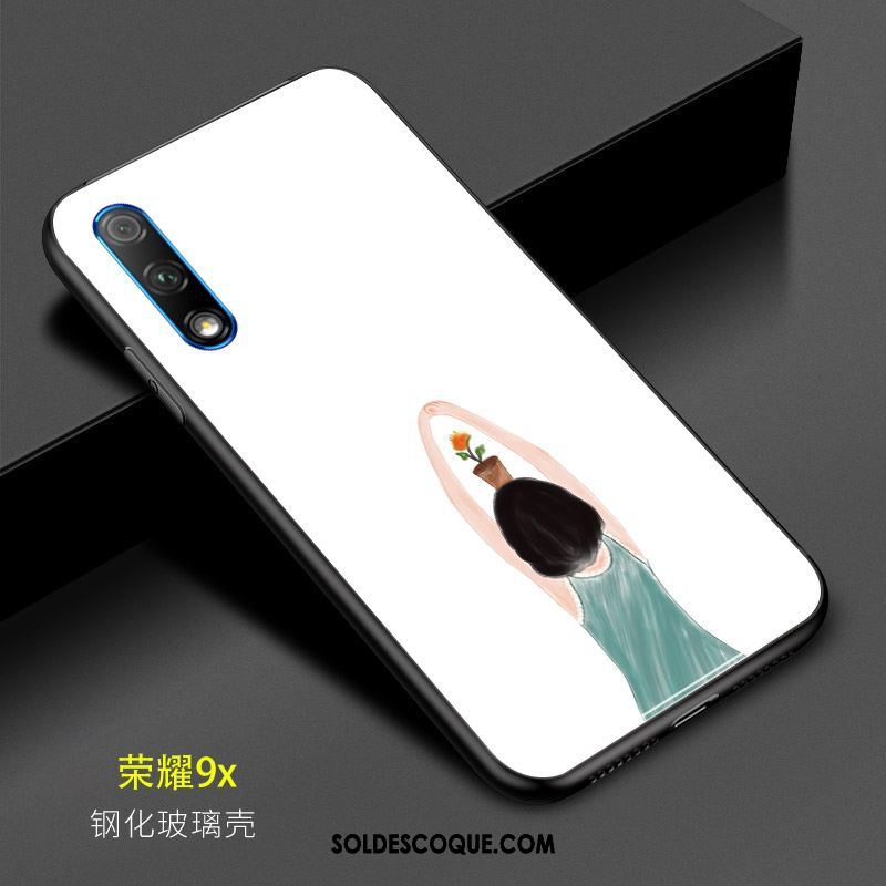 Coque Honor 9x Miroir Art Blanc Tournesol Silicone En Ligne