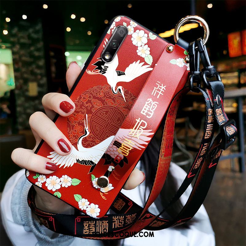 Coque Honor 9x Ornements Suspendus Fluide Doux Téléphone Portable Grue Style Chinois En Vente