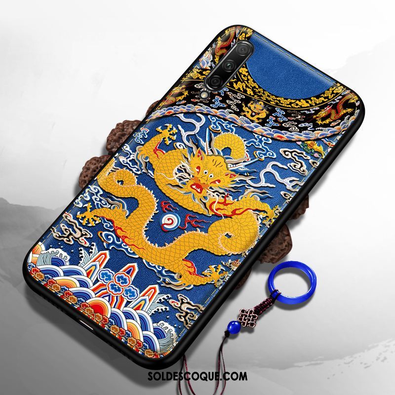 Coque Honor 9x Pro Dragon Téléphone Portable Jaune Fluide Doux Très Mince Housse Soldes