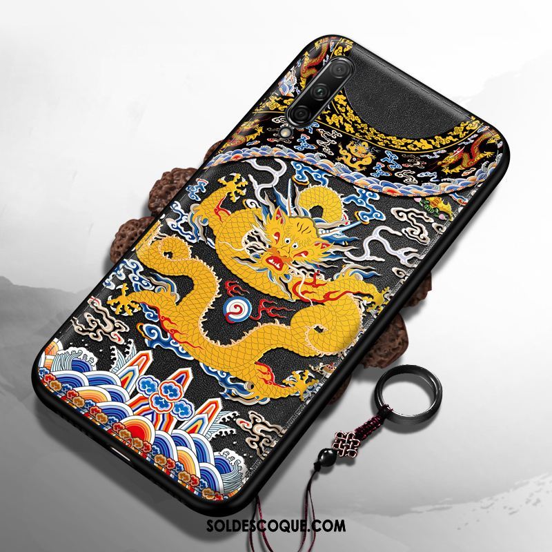 Coque Honor 9x Pro Dragon Téléphone Portable Jaune Fluide Doux Très Mince Housse Soldes