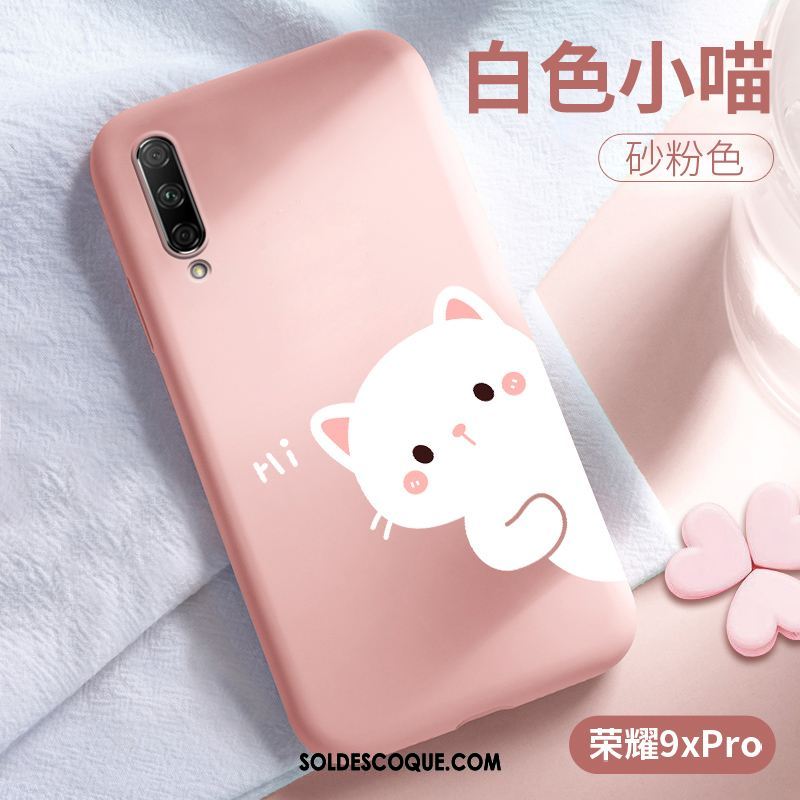 Coque Honor 9x Pro Net Rouge Téléphone Portable Personnalité Rose Nouveau En Vente