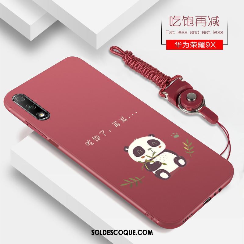 Coque Honor 9x Rouge Personnalité Net Rouge Silicone Tendance Pas Cher