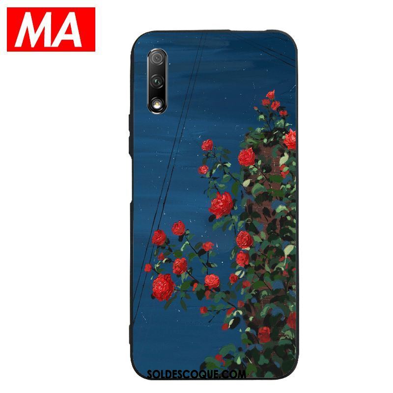 Coque Honor 9x Tendance Peinture Silicone Simple Protection Pas Cher