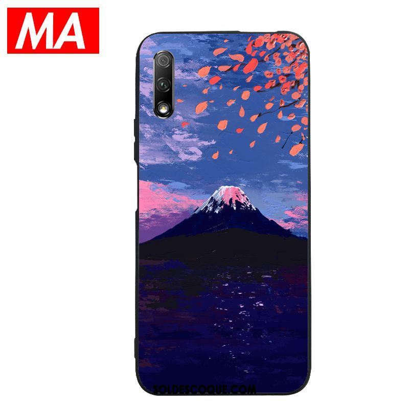 Coque Honor 9x Tendance Peinture Silicone Simple Protection Pas Cher