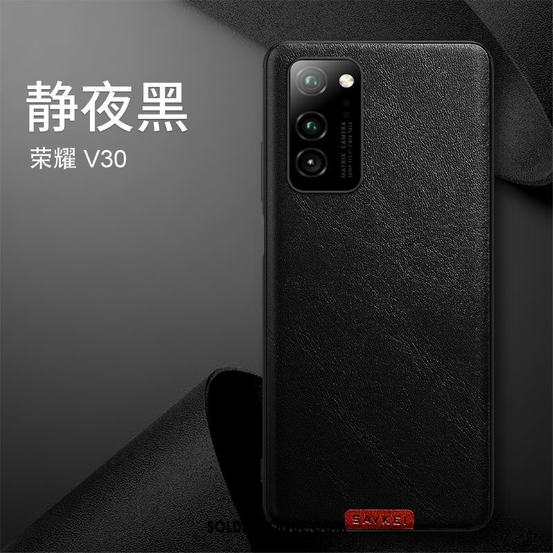 Coque Honor View30 Cuir Véritable Net Rouge Téléphone Portable Luxe Nouveau En Vente