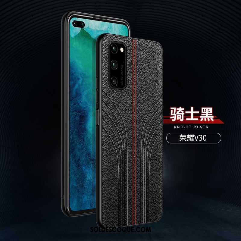 Coque Honor View30 Délavé En Daim Étui En Cuir Tendance Protection Personnalité En Ligne