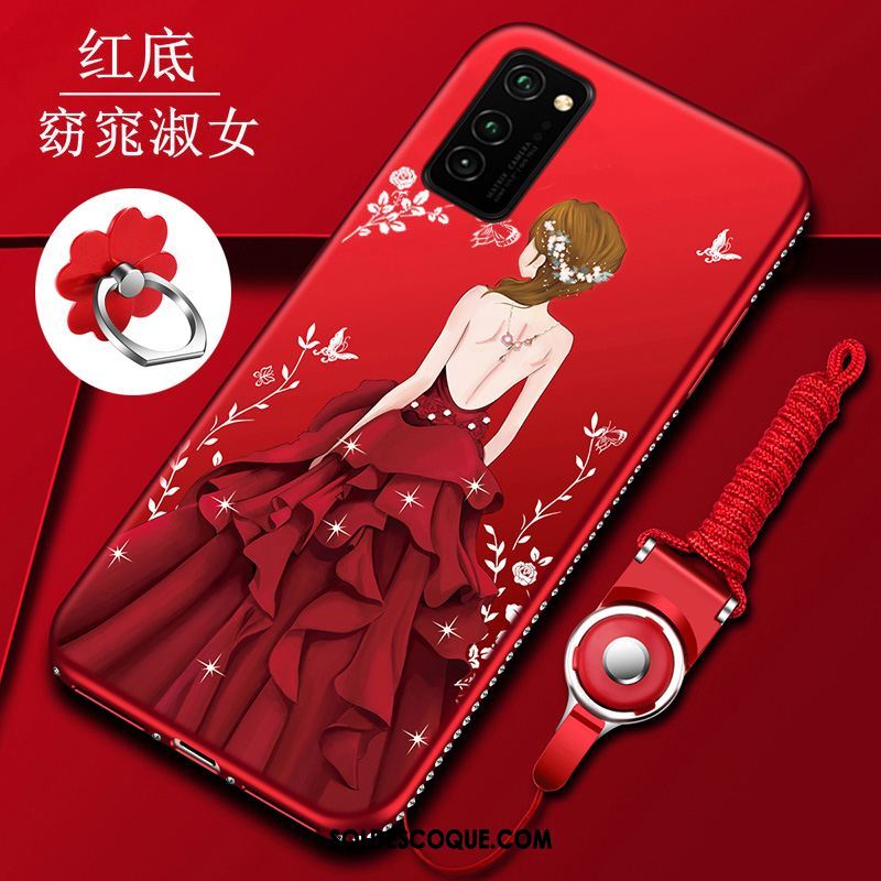 Coque Honor View30 Incassable Silicone Protection Rouge Téléphone Portable En Vente