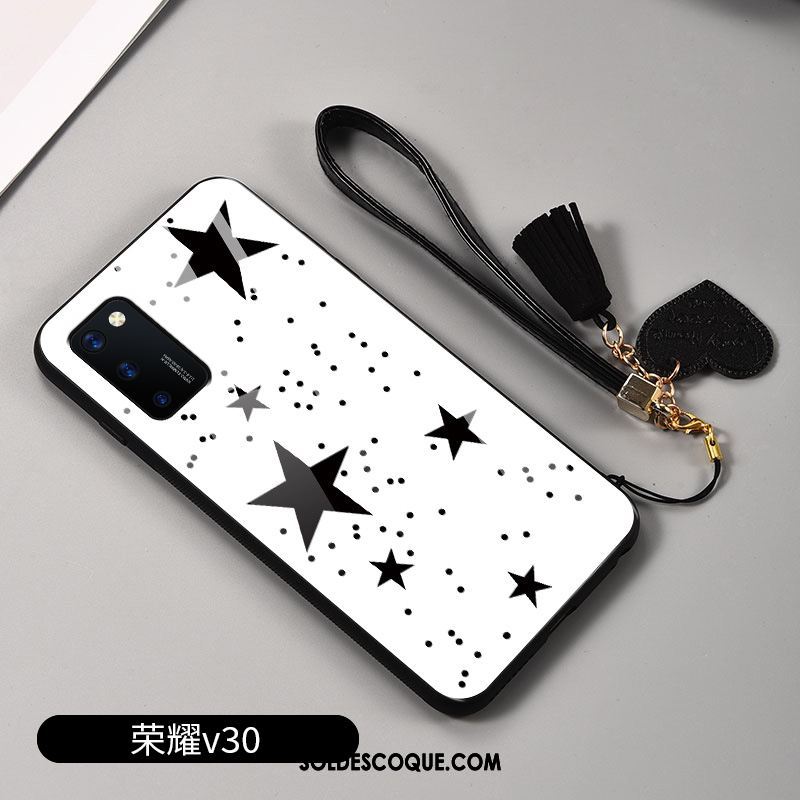 Coque Honor View30 Noir Silicone Fluide Doux Téléphone Portable Marque De Tendance Soldes