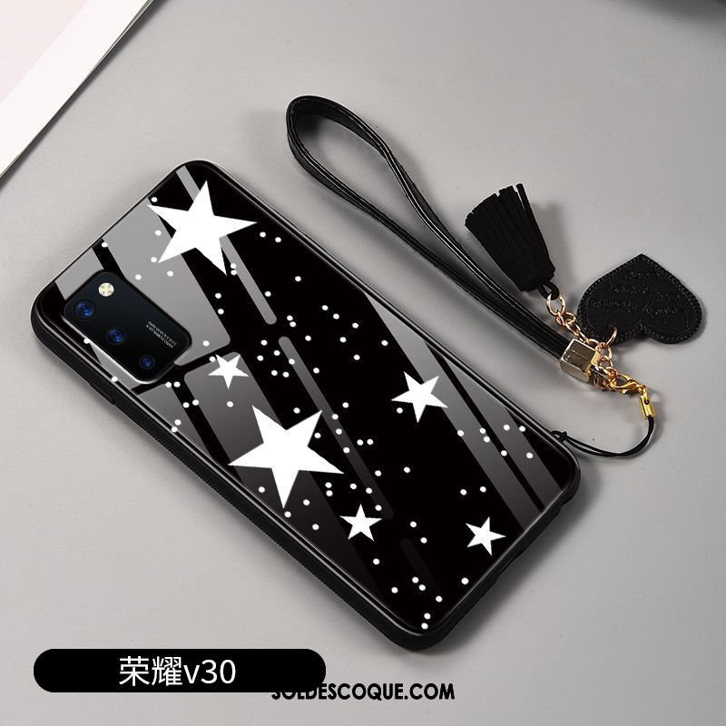 Coque Honor View30 Noir Silicone Fluide Doux Téléphone Portable Marque De Tendance Soldes