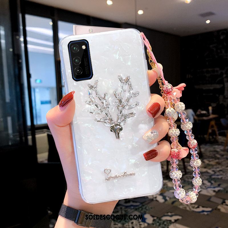 Coque Honor View30 Pro Blanc Strass Coquille Elk Nouveau Pas Cher