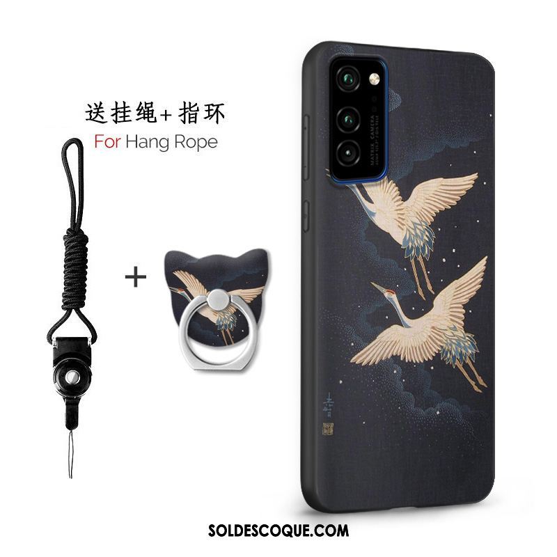 Coque Honor View30 Pro Fluide Doux Délavé En Daim Protection Étui Personnalité En Ligne