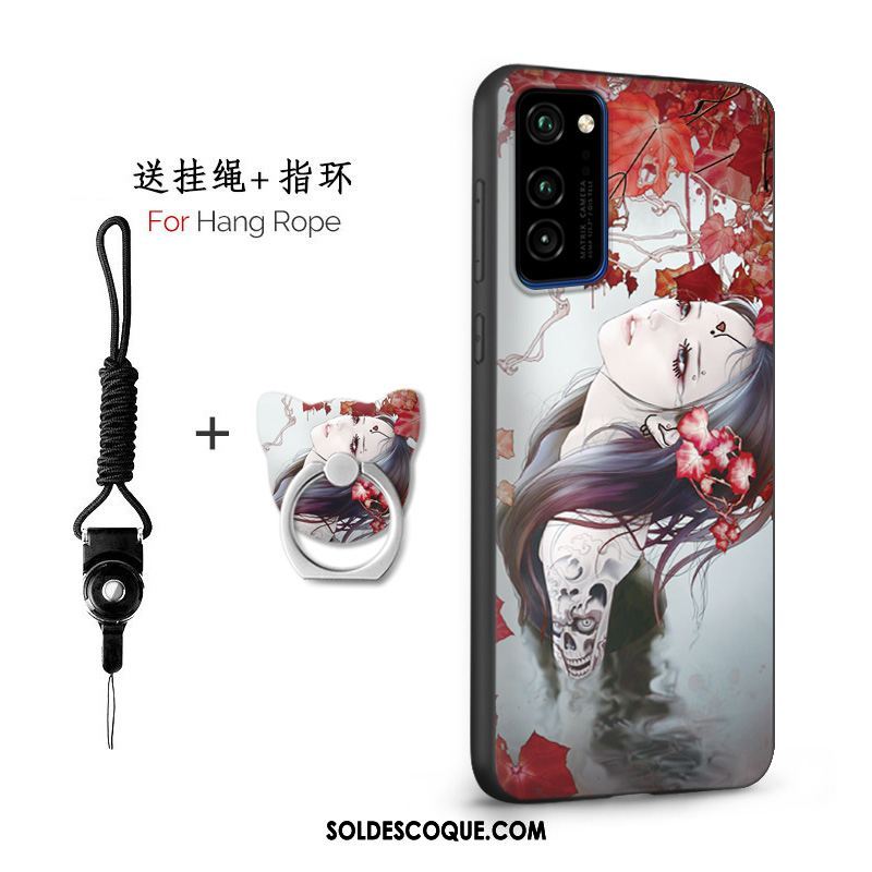 Coque Honor View30 Pro Fluide Doux Délavé En Daim Protection Étui Personnalité En Ligne