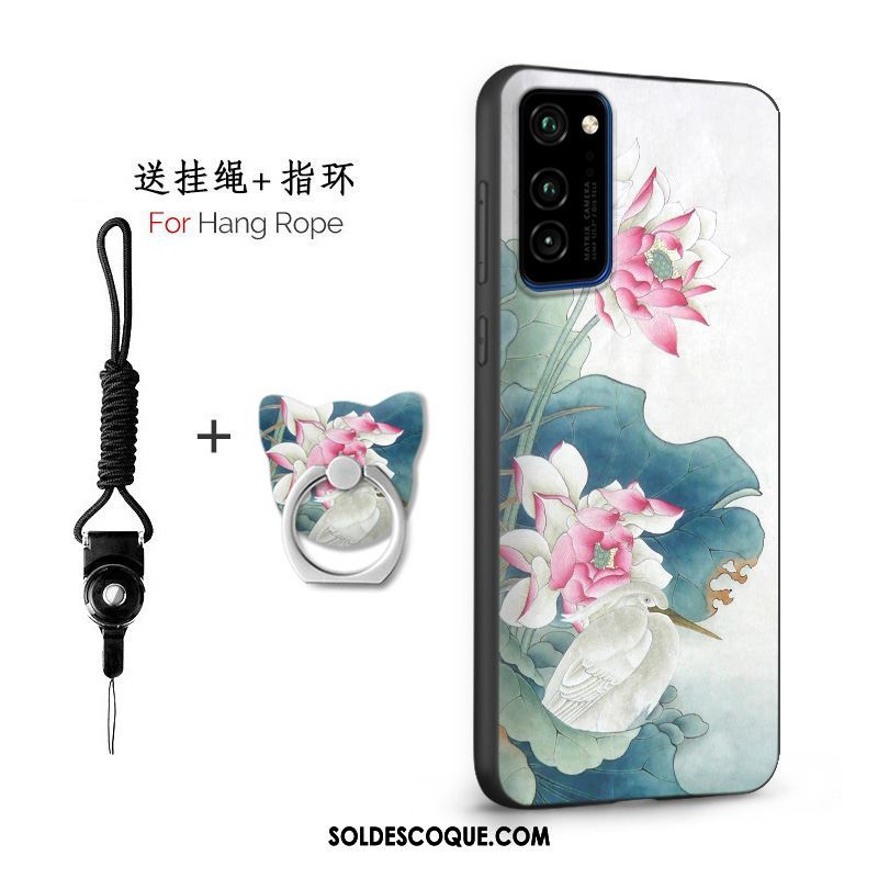 Coque Honor View30 Pro Fluide Doux Délavé En Daim Protection Étui Personnalité En Ligne