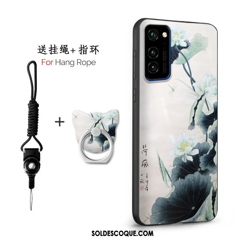 Coque Honor View30 Pro Fluide Doux Délavé En Daim Protection Étui Personnalité En Ligne