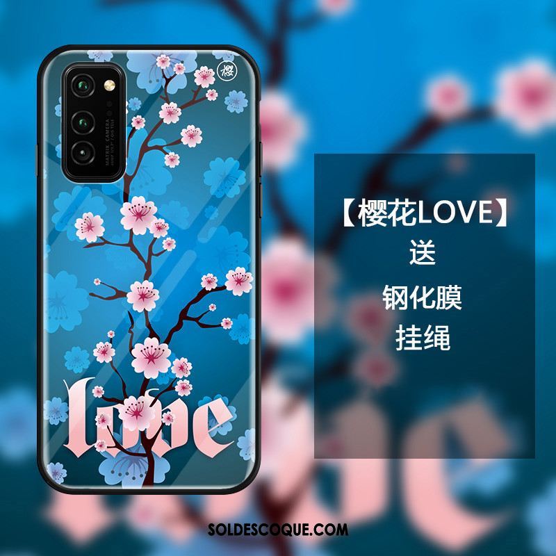 Coque Honor View30 Pro Frais Verre Sakura Téléphone Portable Incassable Soldes