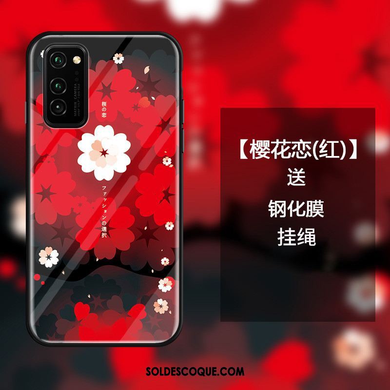 Coque Honor View30 Pro Frais Verre Sakura Téléphone Portable Incassable Soldes